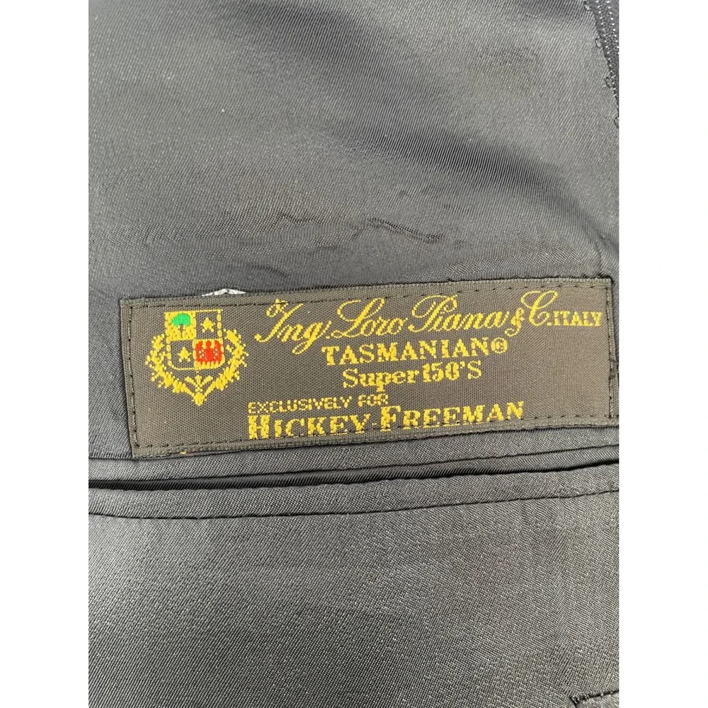 Hickey Freeman Loro Piana Sport Coat Mens 44 Navy Blue Super 150s Wool Pinstripe